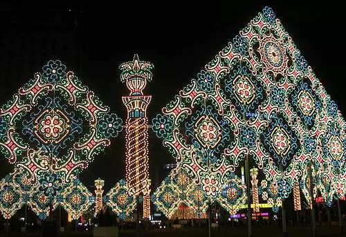 Dél-Korea, Szöul, karácsonyi díszkivilágítás