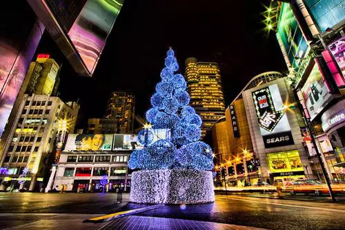 Kanada, Toronto, karácsonyi díszkivilágítás